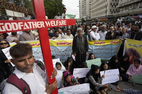 A Muslim mob attacks churches in eastern Pakistan after accusing Christians of desecrating the Quran
